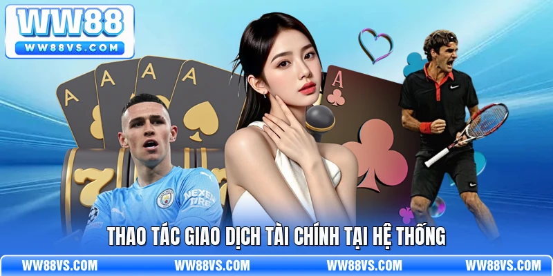 Thao tác giao dịch tài chính tại hệ thống